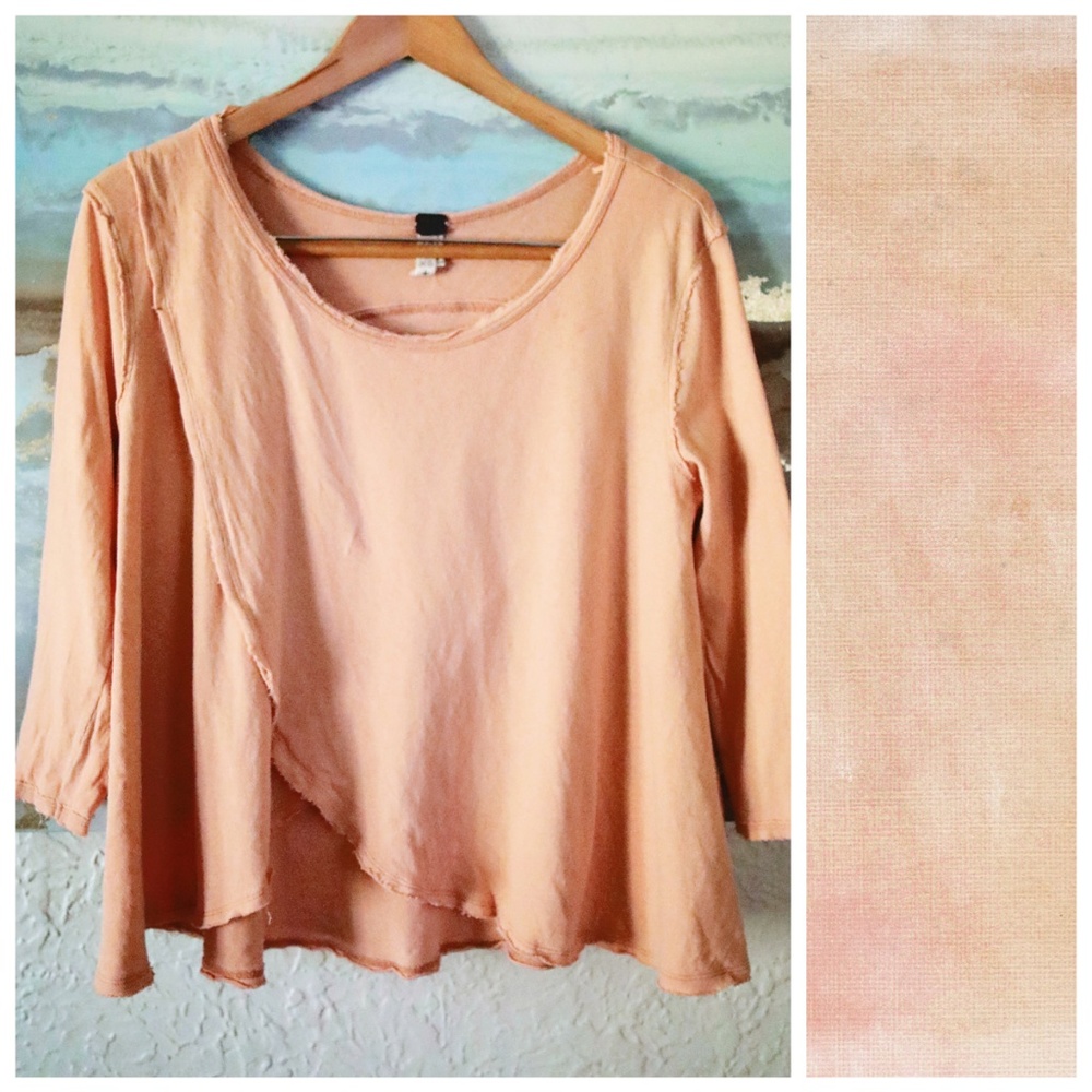 Free People peach asymmetrical top